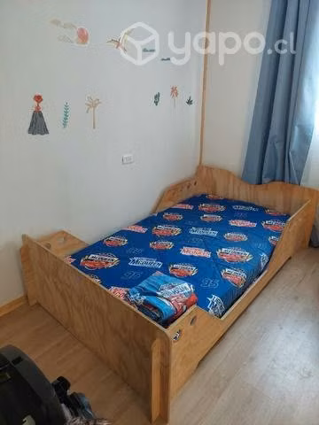 Cama montessori plaza y media con accesorios