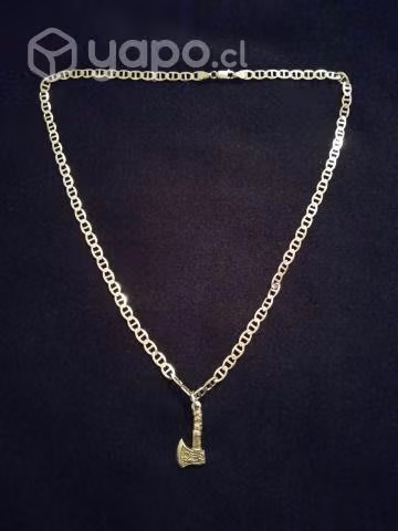 Cadena de plata italiana + Acha vikinga