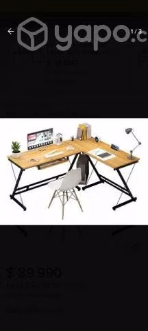 Escritorio Tipo L madera