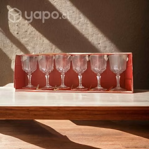 Set copas cristal antiguas sin usar. Todas nuevas - Imagen 2
