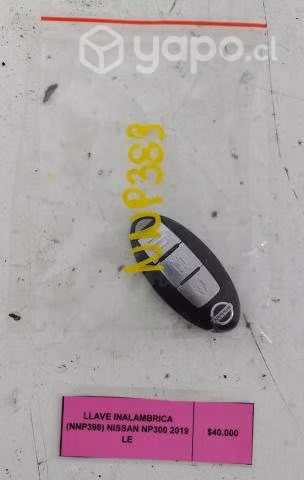 Llave Inalambrica (NNP398) Nissan NP300 2019 LE