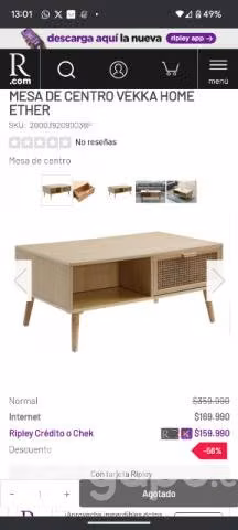 Mesa de centro ether