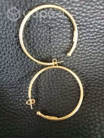 Argollas de oro 18 kilates