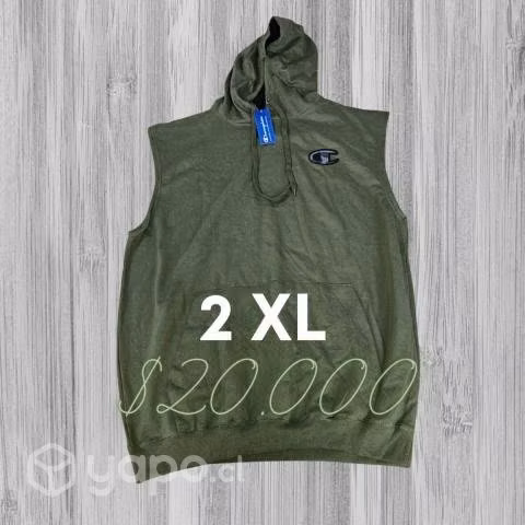 Poleron champion sin mangas 2 xl