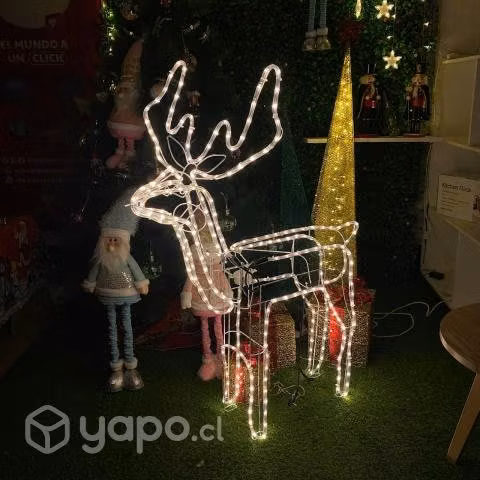 Reno navideño decorativo 125cm con Luces