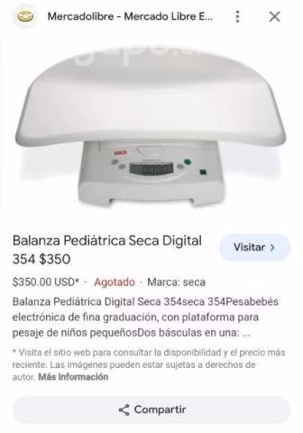 Pesa digital pediátrica para bebé nueva