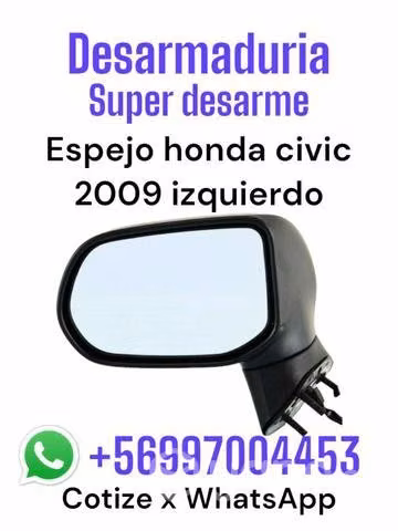 Espejo Honda Civic año 2009 izquierdo