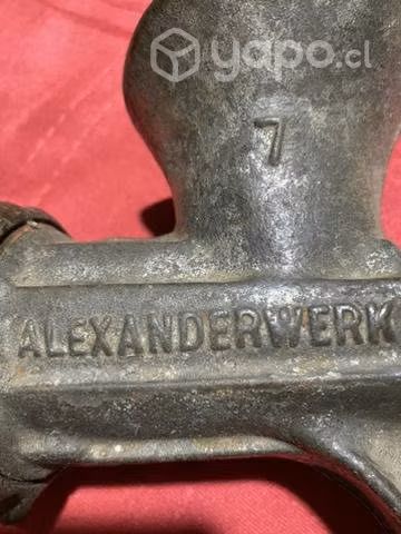 Moledora manual antigua de fierro Alexander Werk