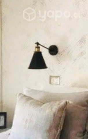 Lámpara aplique negro para dormitorio