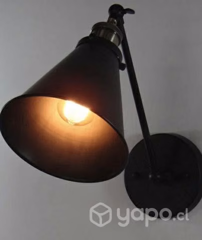 Lámpara aplique negro para dormitorio