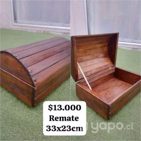 Cofre madera artesanía, nuevo