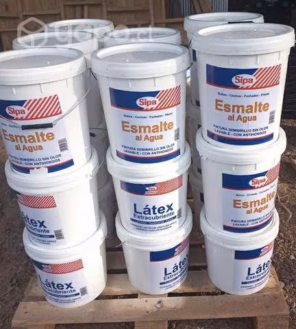 Pinturas en Tinetas esmalte al agua,látex y más