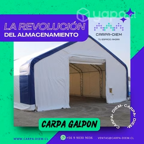 Carpa galpón - estructura galvanizada