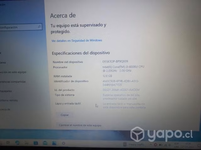 pc semi gamer note hp 250g6 - Imagen 2