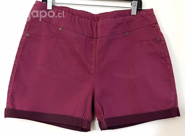 Short Elástico Marca Barbados Talla 46 Burdeo