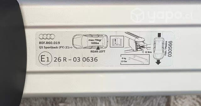 Barras originales Audi Q5 Sportback (FY) 21 - Imagen 2