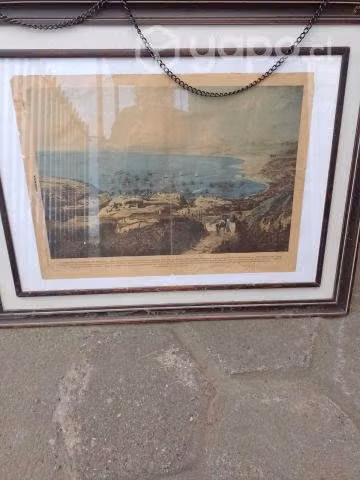 Cuadro antiguo con una foto de pintura de 1937