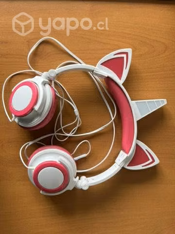 Audifonos gamer orejas con luz