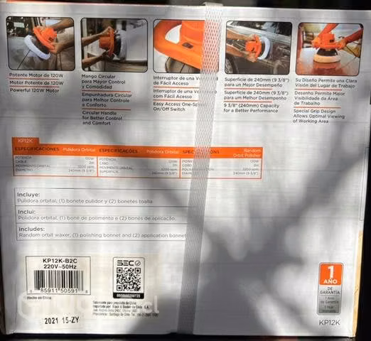 Pulidora Orbital 120W Black+Decker