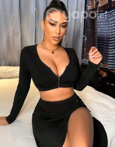 Top negro con cierre talla XS/S