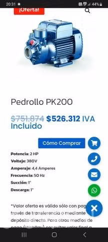Bomba de agua periferica