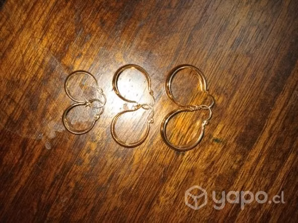 Aritos de oro 18k