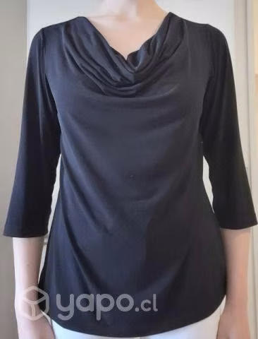Blusa negra manga 3/4 talla XL - Imagen 4