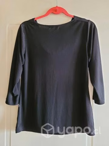 Blusa negra manga 3/4 talla XL - Imagen 3