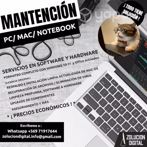 Servicio técnico de PC, Notebooks y MAC