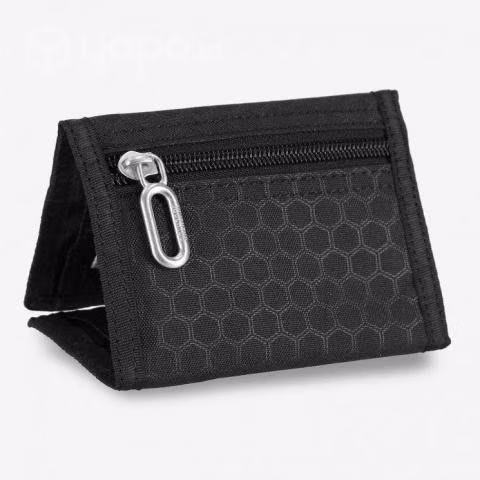 Juventus Billetera Velcro Negra Estampado Amarillo