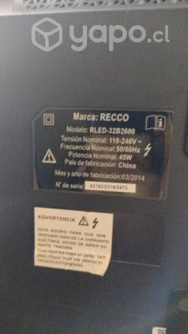 Televisor LED 32 pulgadas recco