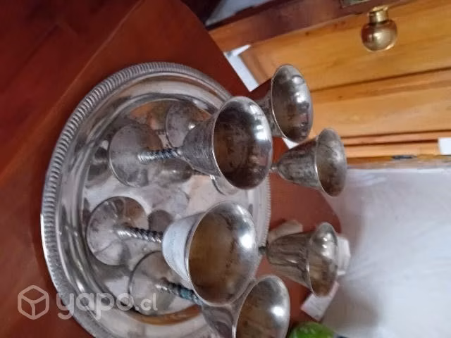 Juego copas de plata