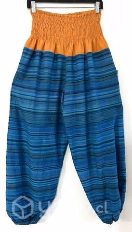Pantalón Con Bolsillos Hindú Talla L/xl Celeste