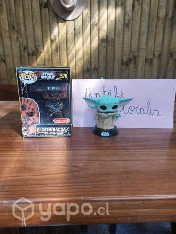 Funko pop star wars chewbacca y baby yoda