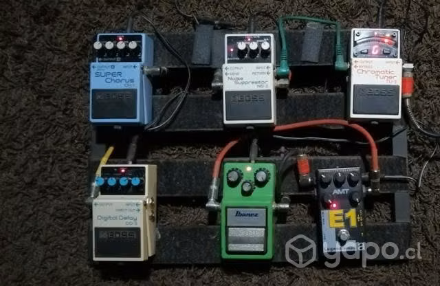 Pedalboard completa boss, ibanez, amt, dunlop