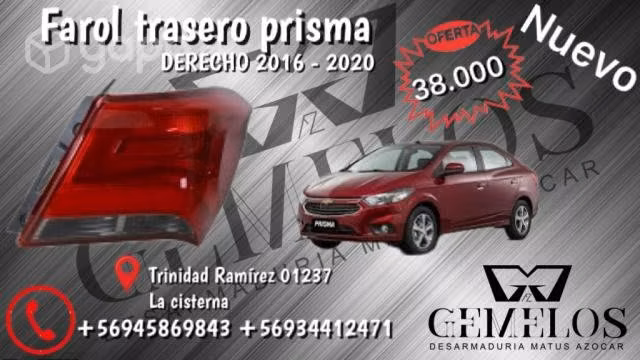 Foco trasero prisma