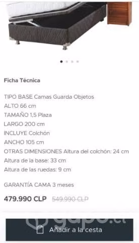 Cama Baúl 11/2 - Imagen 4