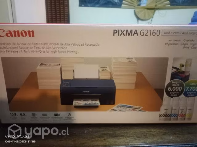 Multifuncional CANON PIXMA G2160 azul NUEVA