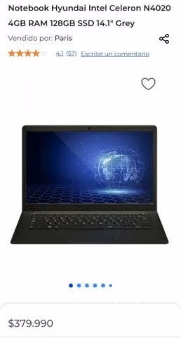 Notebook hyundai 14" intel celeron n4020