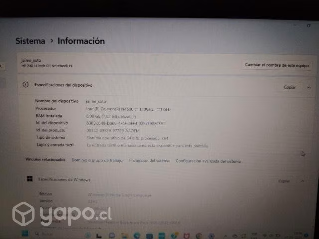 Notebook hp 240 14 inch g9 - Imagen 2