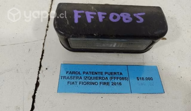 Farol Patente Pta Tras izq (FFF085) Fiat Fiorino