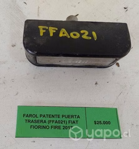 Farol Patente Pta Tras (FFA021) Fiat Fiorino Fire