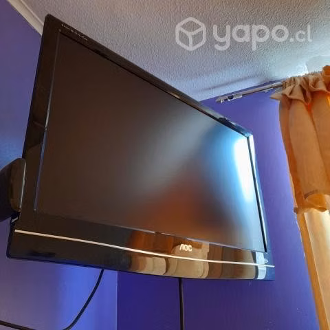 TV led 24 AOC + roku + soporte muro