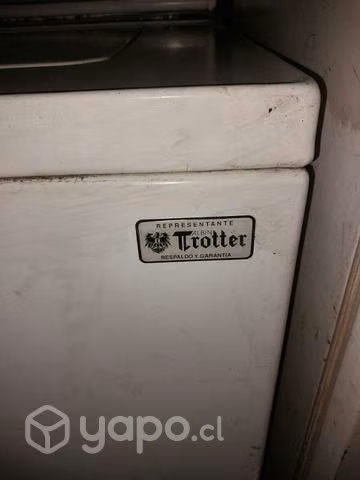 Lavadora y refrigerador funcionando con detalles