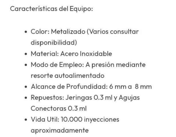 Hyaluron Pen Alta Presión 0.3 ml Nuevo con repuest - Imagen 5