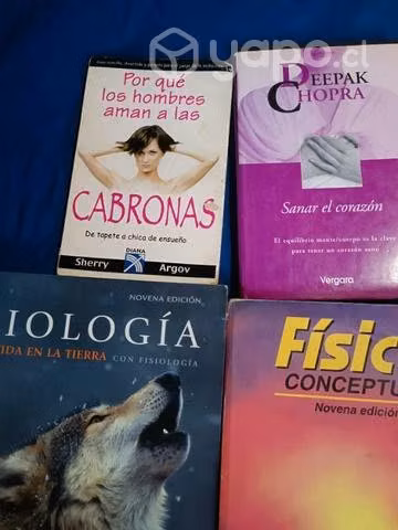 4 libros por separados cada uno valores diferentes