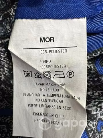 Vestido Túnica No Elástico Mor Talla S Azul Rey