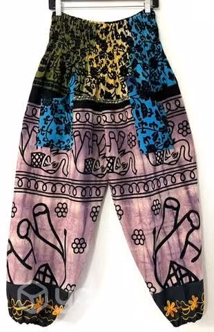 Pantalón Con Bolsillos Hindú Talla L/xl Lila