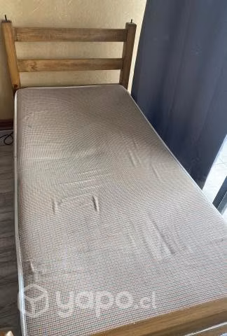 Cama 1 plaza con colchón
