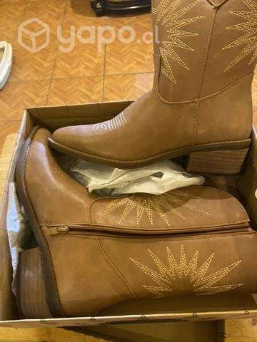Botas barbados 40 café/ negro - Imagen 2